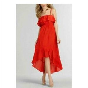 Sofia Vergara Cherry Red Ruffled Dress
